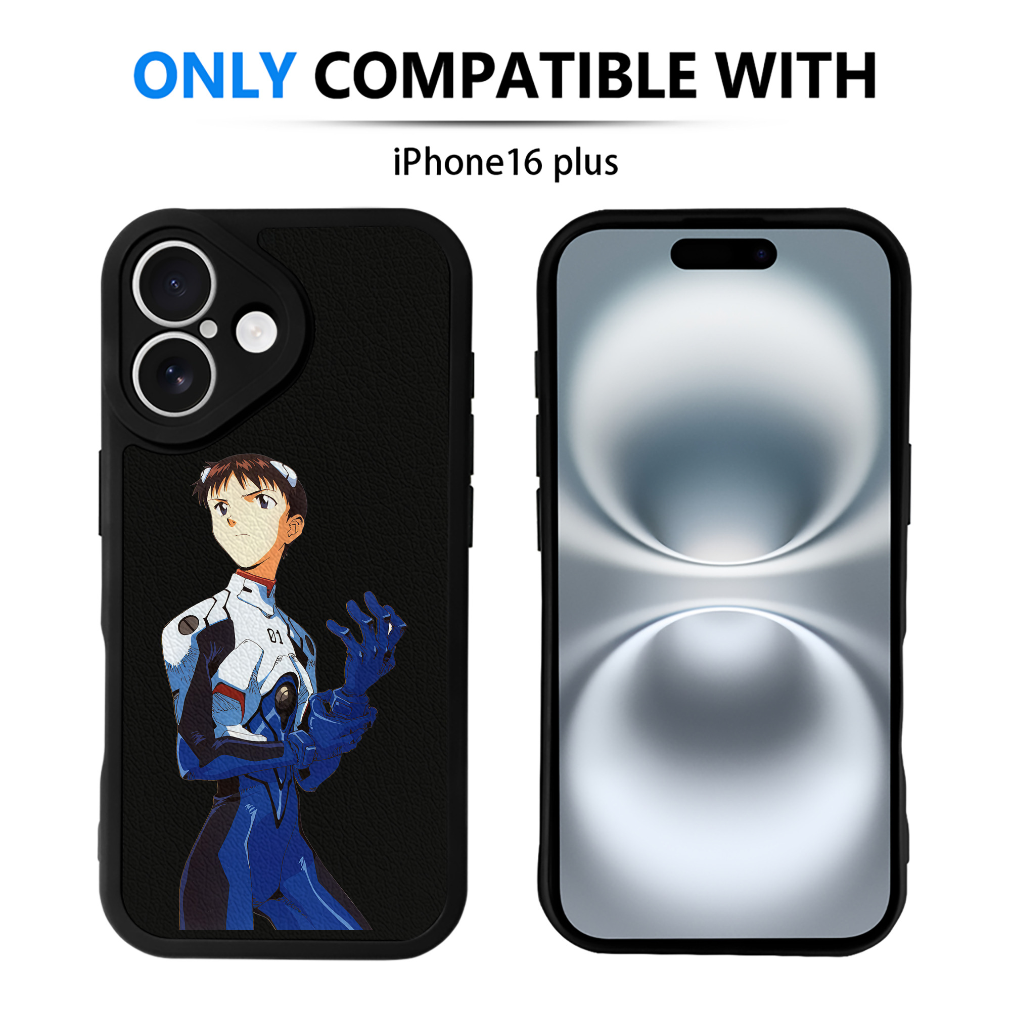 （画像用） EVA 新世紀エヴァンゲリオン 【iPhone 16シリーズ対応】シリコンスマホケース（レザー調） 材質：シリコン